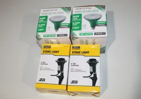 848948090741 SONTAX Pack Led Flood Light Holder Yard Stakes