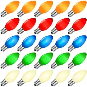 C7B-LED-25PK SOTOPOO Pack Light Bulbs Multicolor