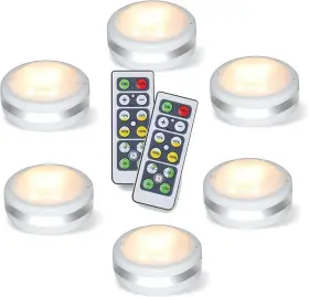 686603230244 STARXING Puck Battery Light Remote Natural