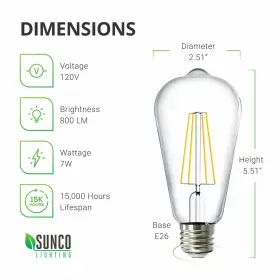 810000072705 SUNCO LIGHTING Pack Dusk Dawn Light Bulbs Led #2