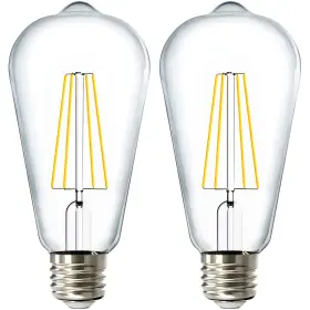 ST64 SUNCO LIGHTING Pack Dusk Dawn Light Bulbs Led Edison