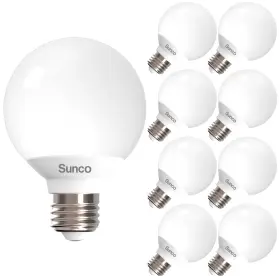 A15-8W-4K-10PK SUNCO LIGHTING Pack Led Light Vanity Globe
