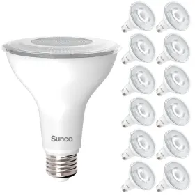 PAR30 SUNCO LIGHTING Pack Led Bulb Exterior Flood Neck Recess