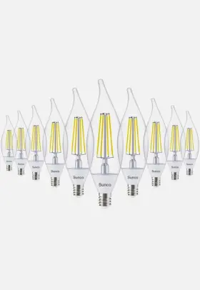 CA11 SUNCO LIGHTING Pack Dusk Dawn Candelabra Led Light Bulbs