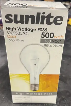 01078 SUNLITE Pack Cl Mogul Base Light Bulbs