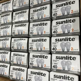 40A-FR SUNLITE Household Light Lamp Bulb Frost Base Pack #2