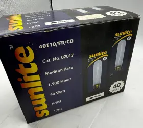 653703020174 SUNLITE Cd Tubular Lamp Base Frosted Tube Bulb