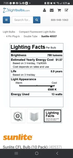653703405377 SUNLITE Cfl Bulb Pack Volt Pld #2