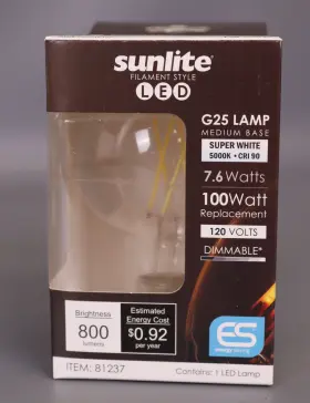 653703812373 SUNLITE Led Filament Bulb Pack