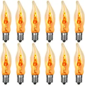 755113029331 SUPERNOOR Christmas Flickering Flame Light Bulbs