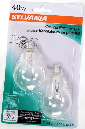 046135100291 SYLVANIA Ceiling Fan Bulb Round Light Mini Base