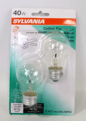 A15-40W-2850K SYLVANIA Lighting Incandescnet Bulb Pack