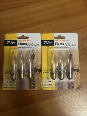 CA-5 SYLVANIA Flame Glow Light Bulb Candelabra Base