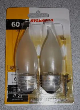 046135134432 SYLVANIA Bent Tip Frosted Light Bulbs Pack #2