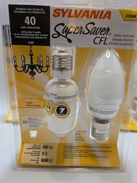 25986 SYLVANIA Saver Cfl Energy Effi Base Adapters #3