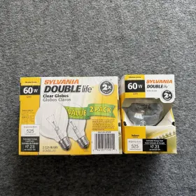 60625G25DL2PK-BP SYLVANIA Globe Light Bulbs Vanity Bathroom