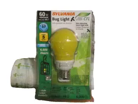 60A-Y-RP SYLVANIA Bug Light Bulb Zj