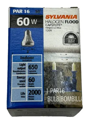 60PAR16-HAL-NFL30 SYLVANIA Flood Light Lamp Bulb Reflector