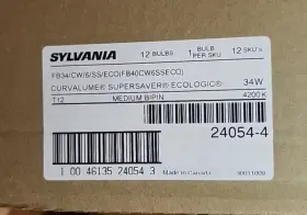 Sylvania 646398412270 12 Replacement Bulbs For Fb34/cw/6/ss/eco Fb40/cw/6/ss/eco 34w Sylvania 646398412270 12 Replacement Bulbs For Fb34/cw/6/ss/eco Fb40/cw/6/ss/eco 34w