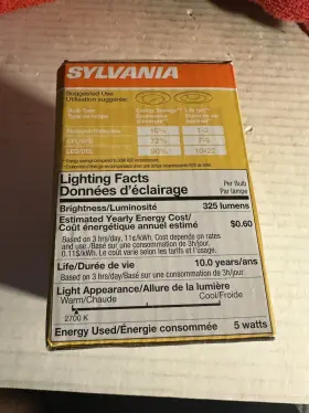 78030 SYLVANIA Led Light Bulb Efficient Dimmable Dwk #2
