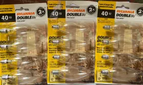B10-40W SYLVANIA DOUBLE LIFE Bulbs Finish Standard Base