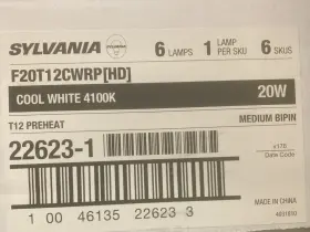 F20T12-CWRP SYLVANIA Pack Linear Fluorescent Tube Light Bulb