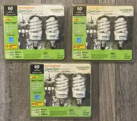 X15161 SYLVANIA Micro Mini Cfl Light Bulbs Candelabra Base