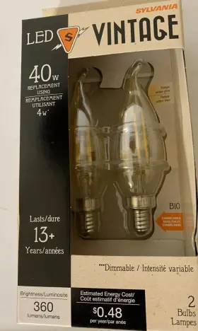 X30345 SYLVANIA Led Amber Glow Dimmable Intensite Bulb
