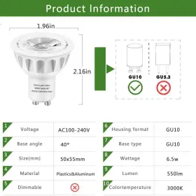 909074386951 SZGMJIA Led Ledmei Pack Light Halogen Bulb #2