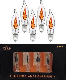 LKJGHLKJ89 THE DREIDEL COMPANY Flicker Flame Light Bulbs Dan