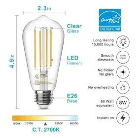 792288215190 TJOY Pack Led Edison Light Bulbs #2