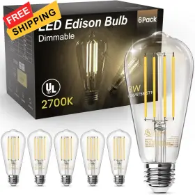 792288215206 TJOY Edison Light Bulbs Dimmable Pack