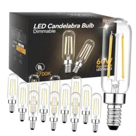 T6W12 TJOY Pack Candelabra Led Bulbs Dimmable