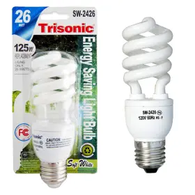 ATB-TS-SW-2426-12 TRISONIC Spiral Cfl Light Bulbs Base Lamp