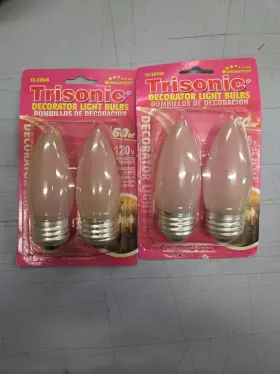 E8548 TRISONIC Decorator Light Bulbs Frosted Torpedo