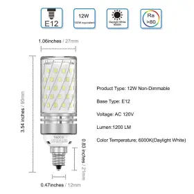 691608502586 TSOXCO Tsoco Led Bulbs Chandelier Light #2