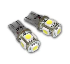 Tuningpros Leduhlt10ws5 Leduhl-t10-ws5 Under Hood Light Led Bulbs T10 Wedge 5 Smd White 2-pc