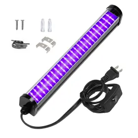 U4glory Wong-bl-25w-bl-0801 Black Light Bar 25w Portable Uv Led With Plug Switch 5ft Cord Gl