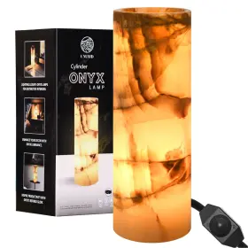 B0BYM2GTF9 UMAID Handcrafted Onyx Marble Table Lamp Natural