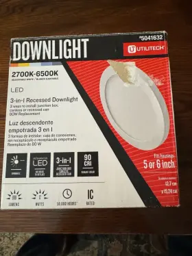 12345 UTILITECH Dimmable Led Recessed Recess Downlight