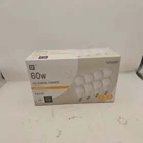 Utilitech 822985545228 Lot 8 Led Light Bulb 8w 60w A19 5759391 Soft White 800lum Dimmabl New