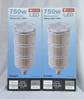 Utilitech Yga03c32-135w-850 Lot Of 2 750w Replacement Led Bulbs Corn Cob 1500 Lumens
