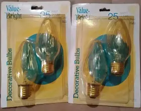 152-E16 VALUE-BRIGHT Flame Tip Crystal Base Wall Sconce Bulbs