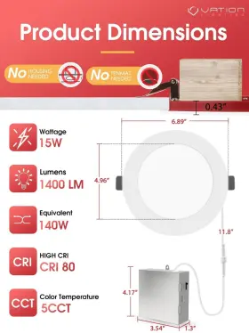 VDL6-1250D-FR VATION LIGHTING Fire Pack Ultra Dimmable Led #3