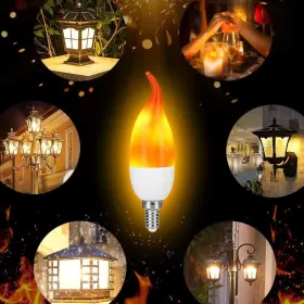 791598541234 VENFORZE Flame Pack Led Candelabra Light Bulb #3