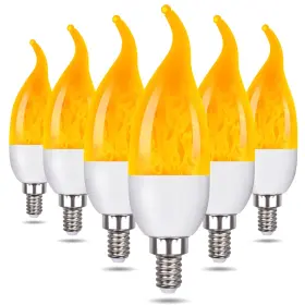 VEN-FLAME-001 VENFORZE Pack Led Candelabra Light Bulb Whit