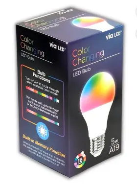 049696708562 VIA LED Changing Bulb Pack #3