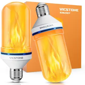 651358034621 VICSTONE Led Flame Light Bulbs Flickering