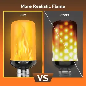 VCFB-HEIDI2-GM VICSTONE Led Flame Light Bulbs Flickering Down #2