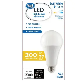 GVA23U27W WATTS Led Frosted Light Bulb High Base